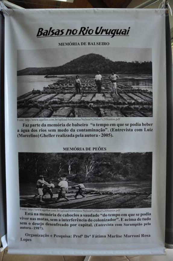 Antigas fotos de balseiros no rio uruguai, onde está o Salto Yucumã, na fronteira entre Brasil e Argentina, no município de Derrubadas, no Rio Grande do Sul